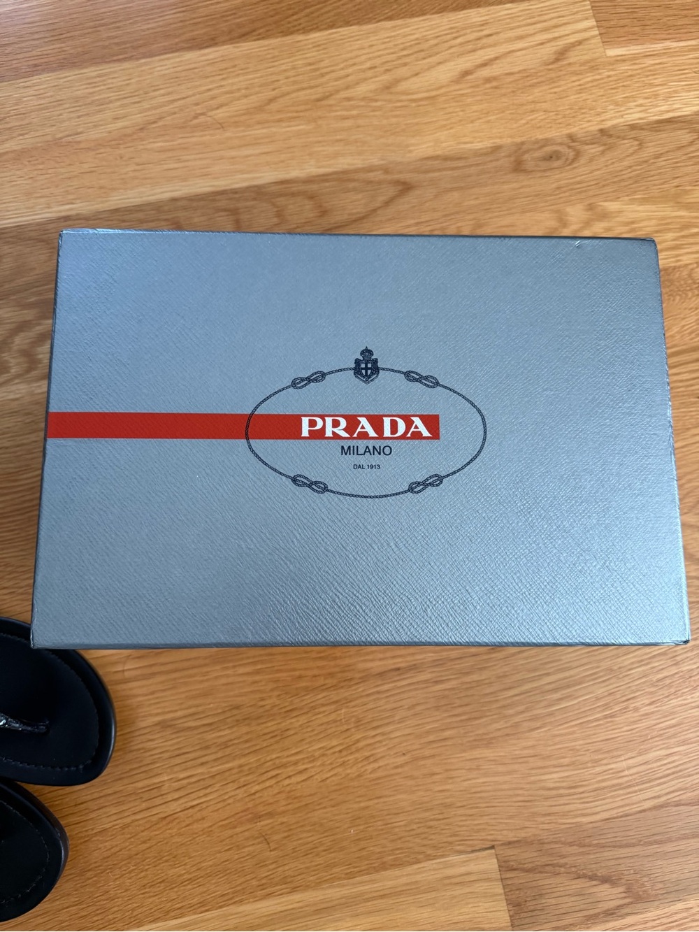 Prada Sport Black Patent Leather Slingback Sandals 6.5M - Picture 4 of 8